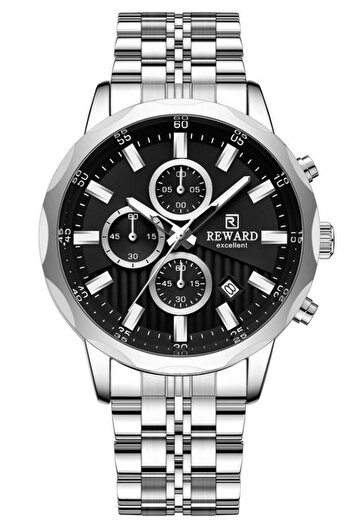 Reward Rwa147171 Black Dial Steel Men's Wristwatch