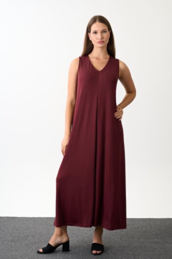 ALEXANDERGARDI V-Neck Pocket Detailed Maxi Dress