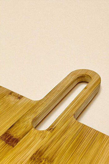 Kitchen Way Rectangular Bamboo Cutting Board with Handle Chopping Board Kw-907