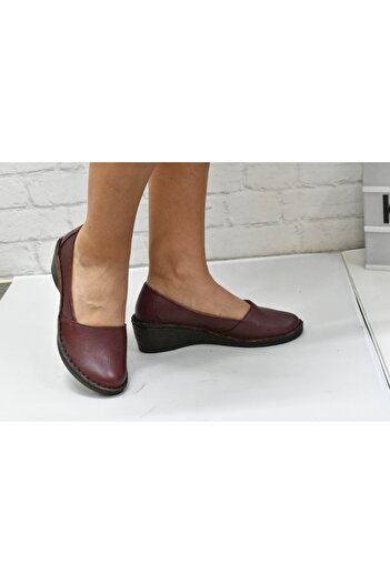 Kesim Shoes Genuine Leather Women's Ballet Shoes Soft Sole