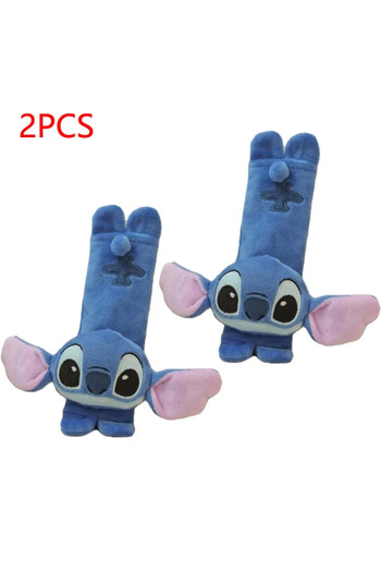 Choice 2pcs Stitch Seat Belt Protective Cover Cute Cartoon Soft Plush Car Shoulder Belt Fashion Car Inside