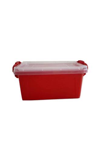 SHOPIENS Food container, Criss, plastic, rectangular, red, 1.5 L, with handles