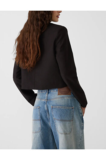 Stradivarius short jacket, black