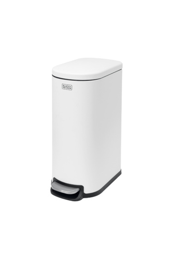 Black&Decker D-Shaped Slim Line Pedal Trash Bin 30 Liter
