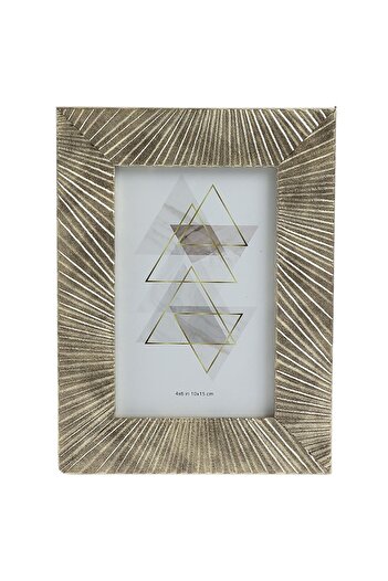 SHOPIENS Photo Frame 7000-A-02 46, Rectangular, 15 x 10 cm, Gold, Plastic