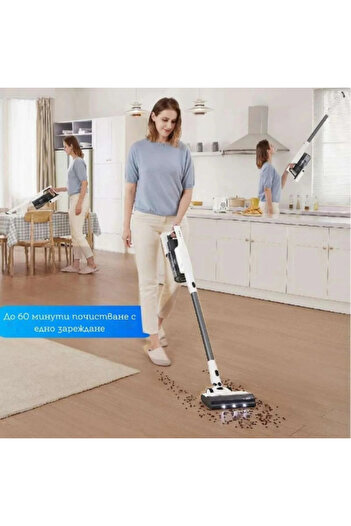 Tineco Upright vacuum cleaner A30S Plus, 160W, 20000Pa, 140m2, 60min, 1000ml, iLoop, LED, White/gray