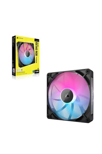 Corsair Corsair iCUE LINK RX140 RGB fan, RGB lighting, 140mm, 1700 rpm, PWM (Black)