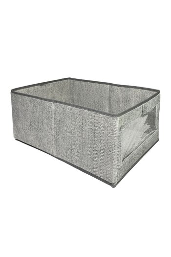 SHOPIENS Storage Box QTK-0017, foldable, gray, 30 x 44 x 20 cm