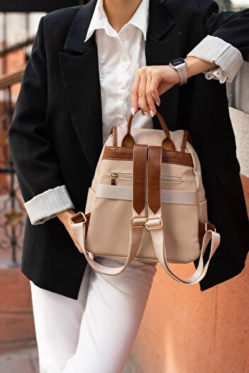grand coco Women's Beige Tan Detailed Shoulder Bag