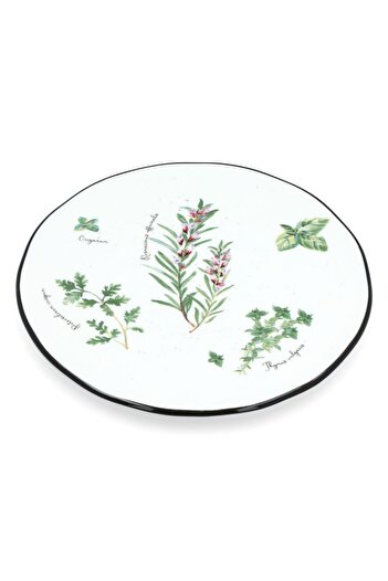Generic Spa Porcelain Beautiful Design Trivet Plate for Serving Main Course, Snacks Multicolor 20cm