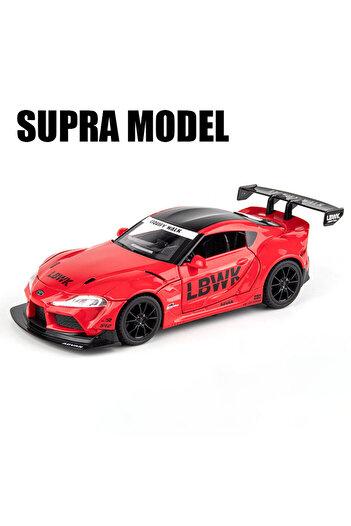 Choice Red 1:22 Scale Supra Car Model Toy Alloy Diecast High Simulation Metal Sound Light Racing Cars Model