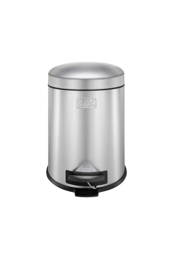 Black&Decker Slim Line Soft Close Stainless Steel Pedal Trash Bin 5 Liter