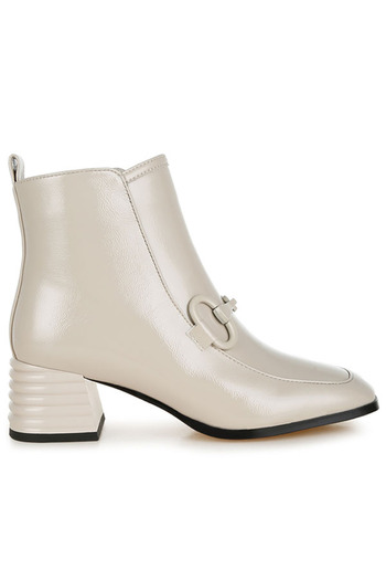 london Rag Women Textured Block Heel Ankle Boots in Beige