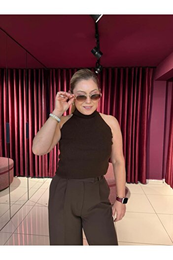 Serpirella Butik Turtleneck Sleeveless Sweater