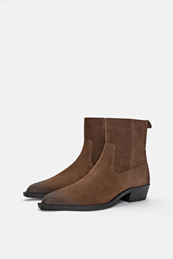 Pull & Bear Deri kovboy bot