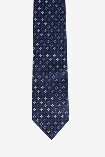 ALTINYILDIZ CLASSICS Men's Navy Blue-Grey Patterned Tie