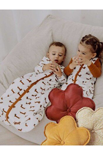PAMUK HANIM Outlet Winter Sleeping Bag 2.5 Tog Girl - Boy Baby-Child Sleeveless Zippered Sleeping Bag/With Dog