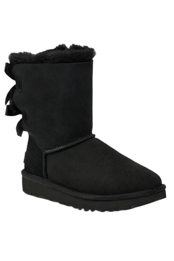 UGG Śniegowce damskie emu BAILEY BOW II czarna skóra naturalna zamszowa 40