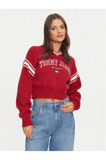 Tommy Jeans Women's Sweater DW0DW18692 Red