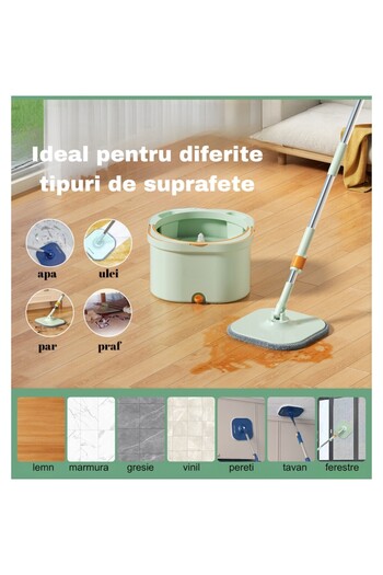 FoTehniq Professional Rotating Mop Set 3in1 with Bucket Home