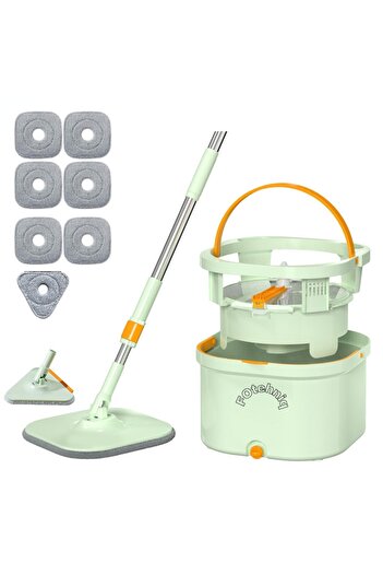 FoTehniq 7in1 Rotary Mop Set with Professional Bucket