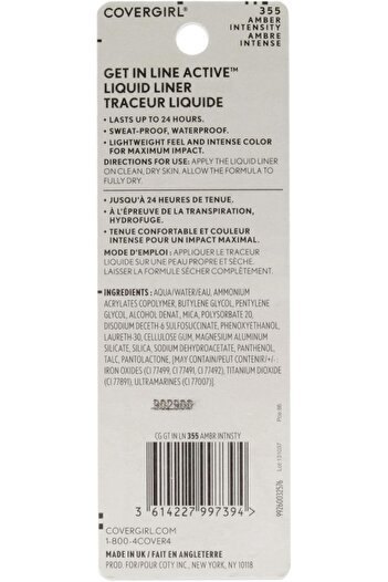 covergirl Get In Line Active Eyeliner, Amber Intensity, 0.36 oz – Long-Wear, Sweat-Resistant Formula