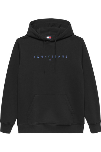 Tommy Hilfiger Ανδρικό φούτερ με κουκούλα Tjm Reg Linear Logo Μαύρο
