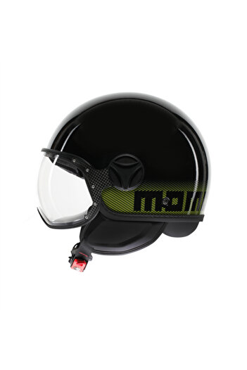 Momo Design MOMO KASK/ FGTR CLASSIC STRIPES BLK YLW FLUO
