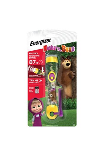 Energizer LED flashlight for children, Masha and The Bear, Energizer, 6 lumens, 2x AA included