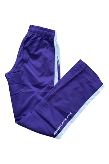 Russell Athletic - Thin track pants, purple, straight cut, size M