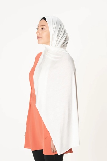 Perfectory Soft Stretch Jersey Hijabs, Effortless Style and Comfort, Curated Collection (Off White)