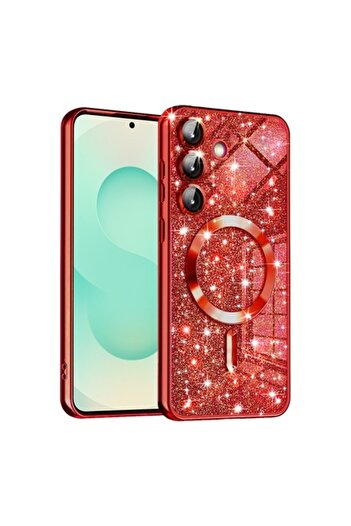 FİL Protective Case for Samsung Galaxy S25 Plus, A68, Thermoplastic, Noble Red