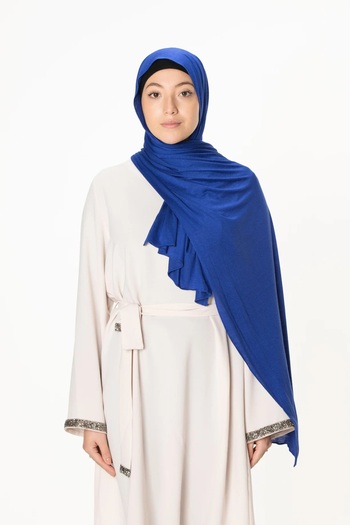 Perfectory Soft Stretch Jersey Hijabs, Effortless Style and Comfort, Curated Collection (Royal Blue)