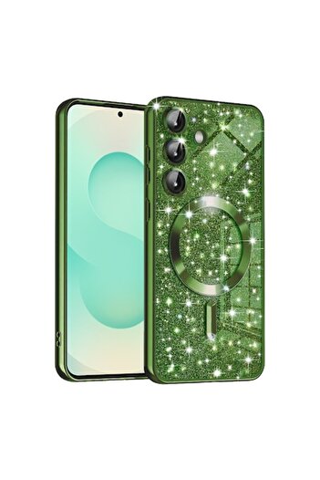 FİL Protective Case for Samsung Galaxy S25 Plus, A64, Thermoplastic, Deep Lucky Green