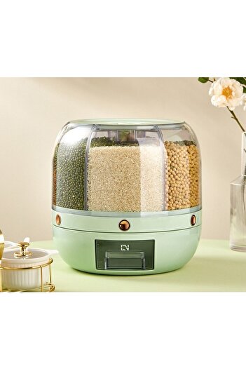 Flippy Cereal Dispenser Flippy, Rotating 360, 6 Compartments, 6 L Capacity, Moisture Resistant, Airtight Cl