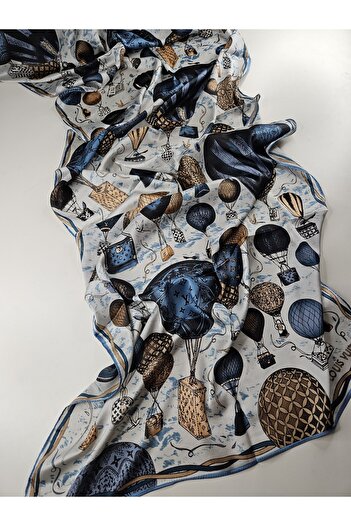 sem oyuncak Luxury Voile Silk Shawl Hijab Foulard Scarf Shawl Lv Balloon Pattern 70 X 180 cm