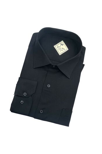 GÖMLEK GALERİSİ Classic Wide Cut Straight Long Sleeve Men's Shirt