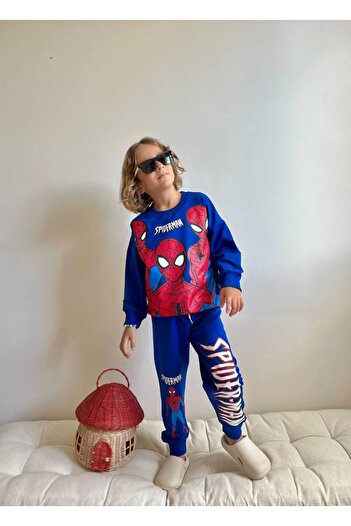 Jolly Kids Boy's Character Printed Sweatshirt Winter Set