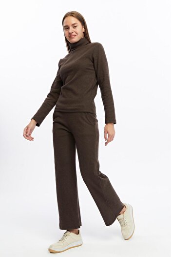 bemmoda Women's Stretchy Cotton Fisherman Top Pocket Pants Casual Bottom Top Set