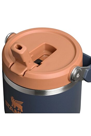 Stanley The Iceflow Flip Straw Thermos Cup with Straw 0.59 Lt Flask Dark Blue