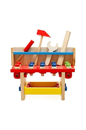 Toys Heaven مجموعة أدوات البناء الخشبية