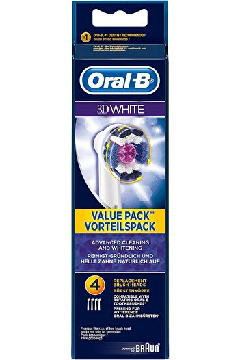 Oral-B 3D White Replacement Toothbrush Heads (Pack of 4)