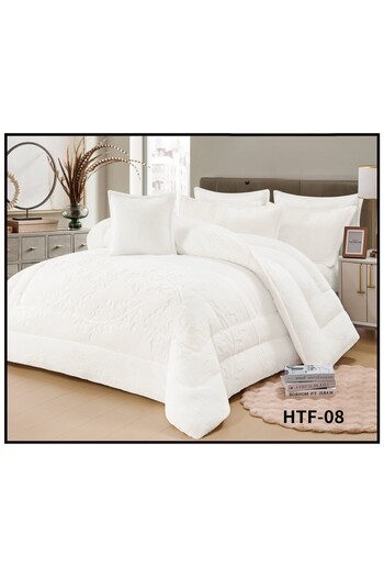 Roshen 6-piece winter double bed sheet set, soft velvet filling with plain fur, double-sided, velvet material, quilt size 250*230