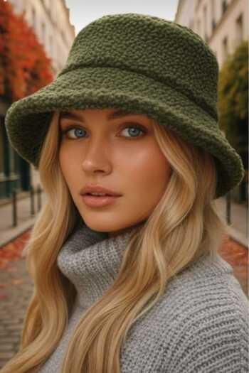 Trenderrs Γυναικείο χειμωνιάτικο μαλακό καπέλο Teddy Plush Boucle Bucket