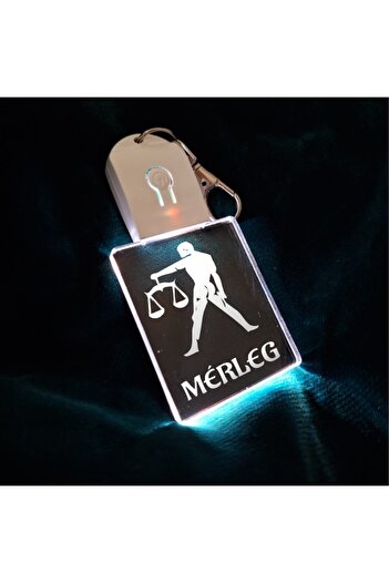 T&M Personalizare LED Keyring Acrylic - Zodiac Mérleg-Balanta-v3, Horoscope Multicolor