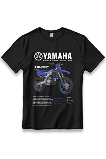 EZG Business Ymh Yz250F Motorcyclist T-Shirt Model Unisex 100% Cotton Comfortable Regular Print Motor T-Shirt