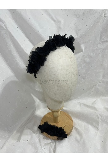 SavBrand Trendy Mother Daughter Hair Accessory Set - Baby Headband + Women's Crown