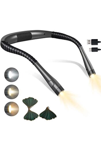 OEM Reading Lamp with Neck Positioning, Multifunctional, 3 LED Light Modes and 3 Intensity Levels, Black