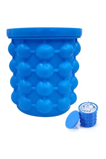 BGHYHYHI Ice Cube Mold, BGHYHYHI, 2 in 1, Portable, Dark Blue