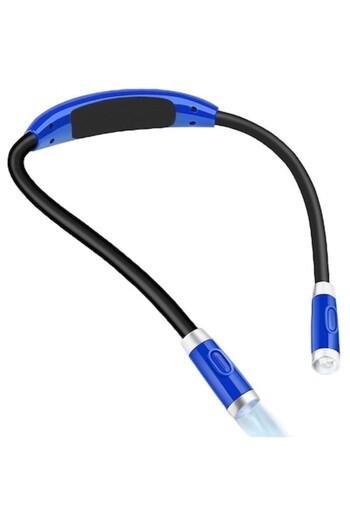 OEM Flexible LED Reading Light with Adjustable Brightness, Blue/Black